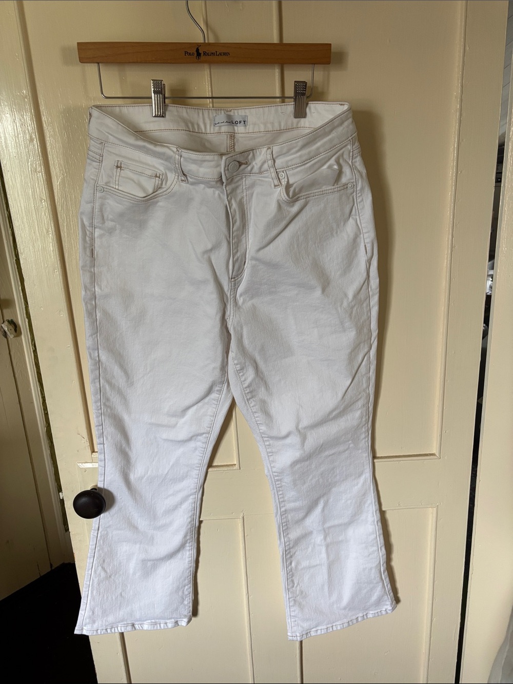 LOFT White Cropped Ankle Jeans